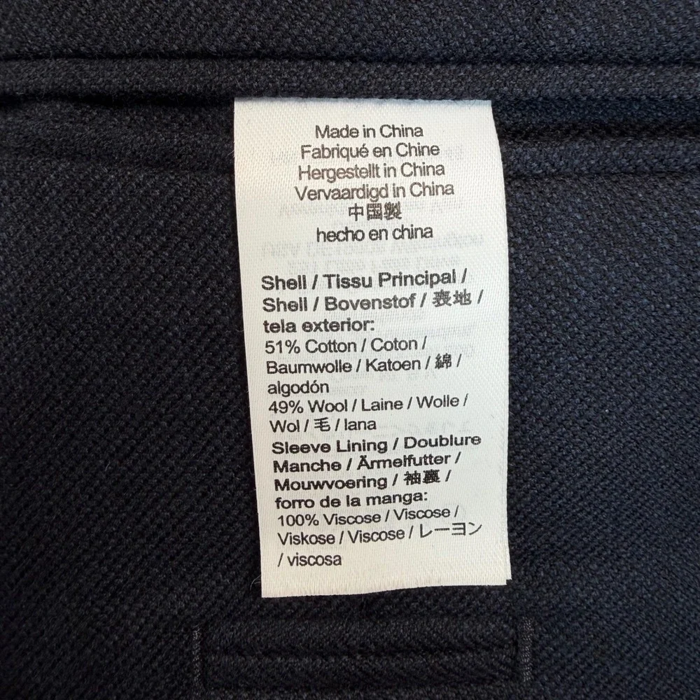 J.Crew Mens 44R Ludlow Blazer Navy Blue Moon England Wool Cotton BH230